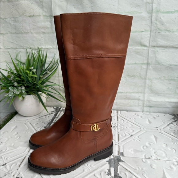 POLO BY RALPH LAUREN Everly Riding Boots size 6.5 Deep Saddle color - Picture 4 of 13
